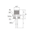 M12 5-Kern-Wasserköpfe wasserdichte Stecker